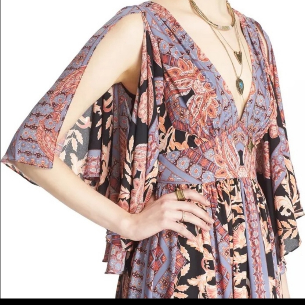 FP Black Print ‘Fern’ Maxi Dress